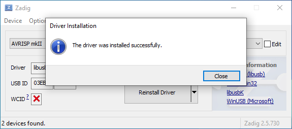 Zadig libusbK after install avrispmkII.png